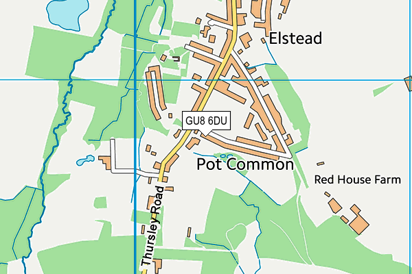 Thursley Road Recreation Ground map (GU8 6DU) - OS VectorMap District (Ordnance Survey)