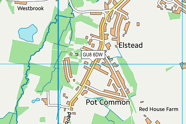 GU8 6DW map - OS VectorMap District (Ordnance Survey)