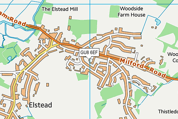 GU8 6EF map - OS VectorMap District (Ordnance Survey)