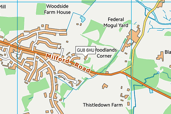 GU8 6HU map - OS VectorMap District (Ordnance Survey)