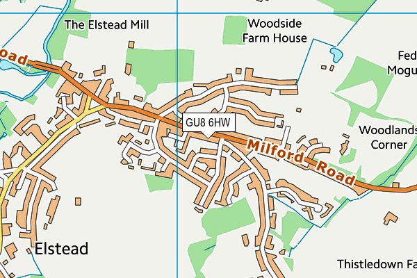 GU8 6HW map - OS VectorMap District (Ordnance Survey)