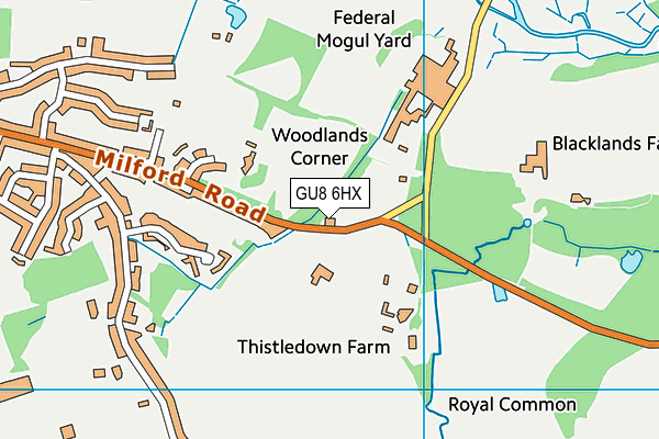 GU8 6HX map - OS VectorMap District (Ordnance Survey)