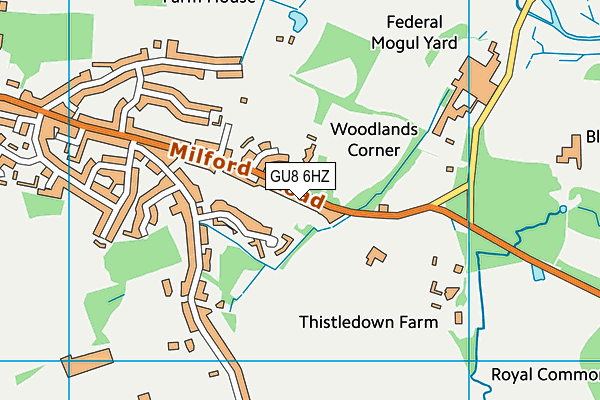 GU8 6HZ map - OS VectorMap District (Ordnance Survey)
