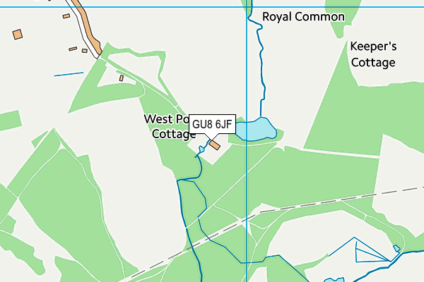 GU8 6JF map - OS VectorMap District (Ordnance Survey)