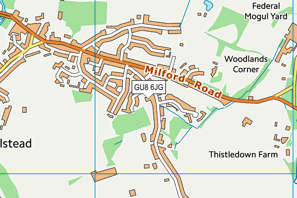 GU8 6JG map - OS VectorMap District (Ordnance Survey)