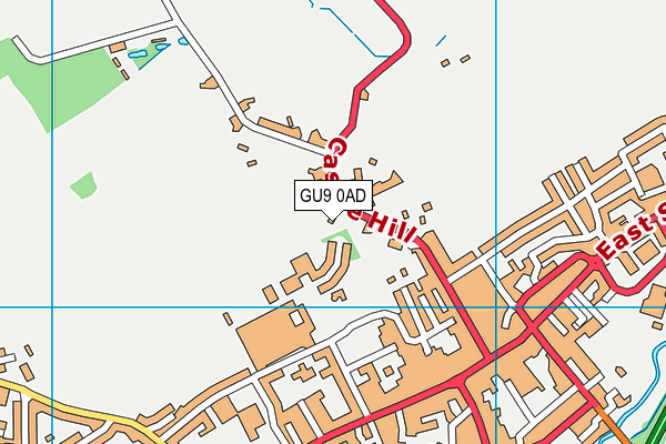 GU9 0AD map - OS VectorMap District (Ordnance Survey)