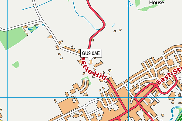 GU9 0AE map - OS VectorMap District (Ordnance Survey)