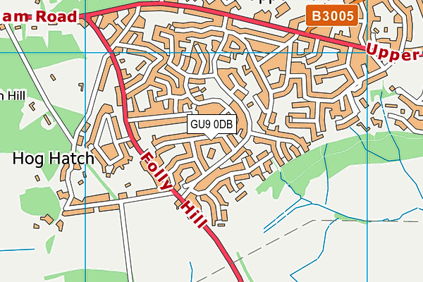 Folly Hill Infant Academy map (GU9 0DB) - OS VectorMap District (Ordnance Survey)