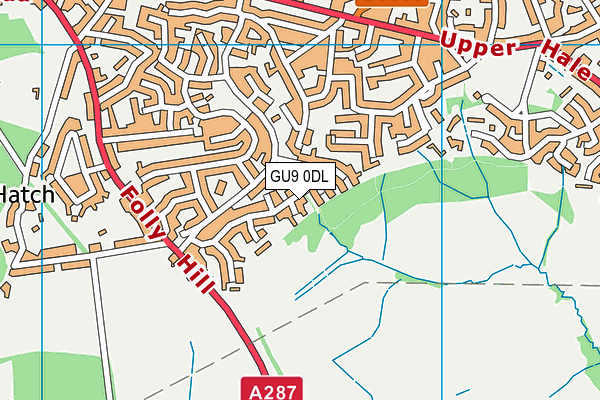 GU9 0DL map - OS VectorMap District (Ordnance Survey)