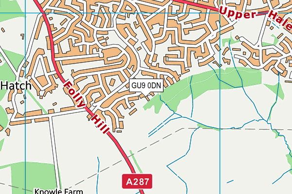 GU9 0DN map - OS VectorMap District (Ordnance Survey)