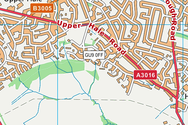 GU9 0FF map - OS VectorMap District (Ordnance Survey)