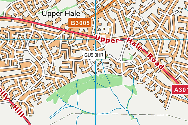 GU9 0HR map - OS VectorMap District (Ordnance Survey)