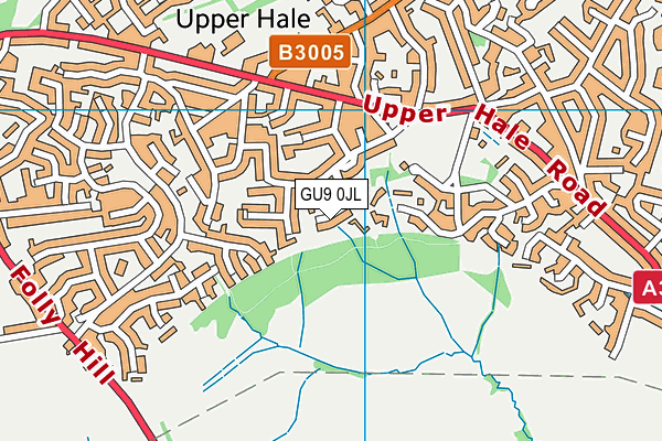 GU9 0JL map - OS VectorMap District (Ordnance Survey)