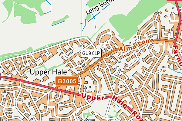 GU9 0LP map - OS VectorMap District (Ordnance Survey)