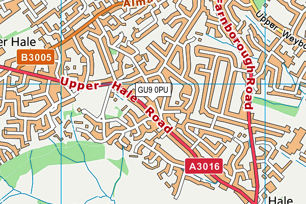 GU9 0PU map - OS VectorMap District (Ordnance Survey)