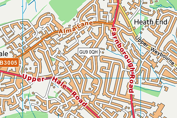 GU9 0QH map - OS VectorMap District (Ordnance Survey)