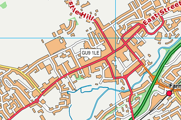 GU9 1LE map - OS VectorMap District (Ordnance Survey)