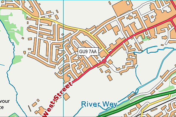 GU9 7AA map - OS VectorMap District (Ordnance Survey)
