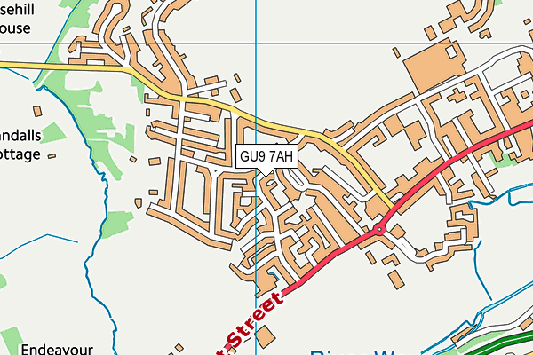 GU9 7AH map - OS VectorMap District (Ordnance Survey)