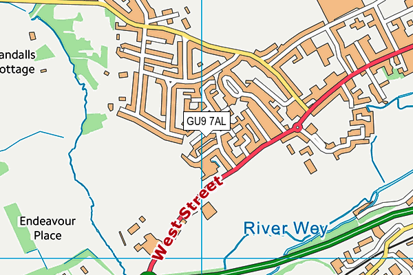GU9 7AL map - OS VectorMap District (Ordnance Survey)