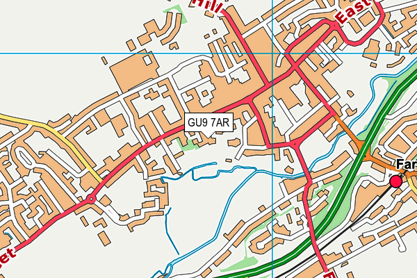 GU9 7AR map - OS VectorMap District (Ordnance Survey)