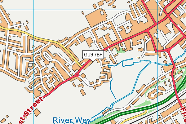 GU9 7BF map - OS VectorMap District (Ordnance Survey)