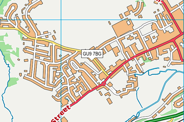 GU9 7BG map - OS VectorMap District (Ordnance Survey)