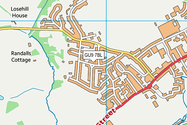GU9 7BL map - OS VectorMap District (Ordnance Survey)