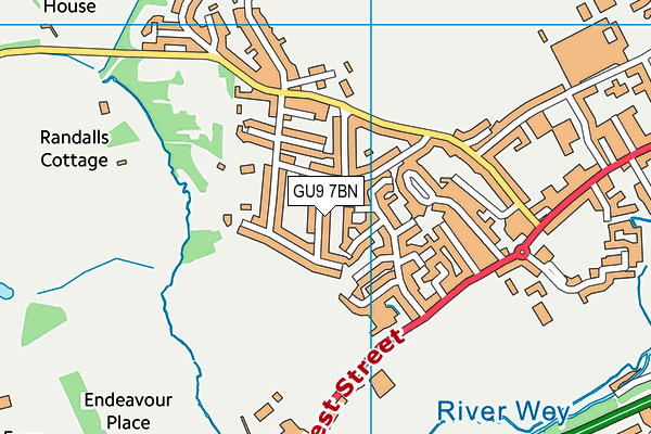GU9 7BN map - OS VectorMap District (Ordnance Survey)