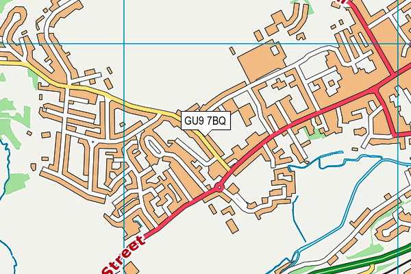 GU9 7BQ map - OS VectorMap District (Ordnance Survey)