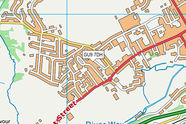 GU9 7DH map - OS VectorMap District (Ordnance Survey)