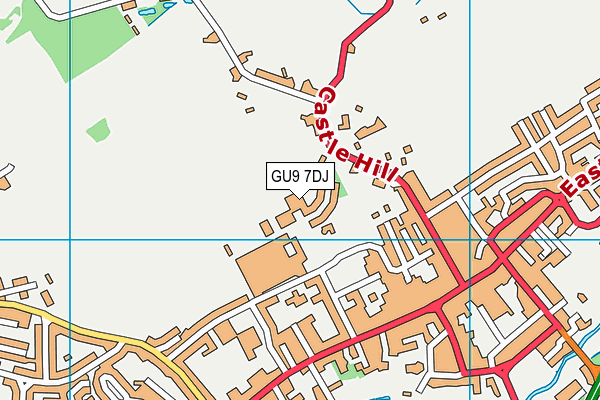 GU9 7DJ map - OS VectorMap District (Ordnance Survey)