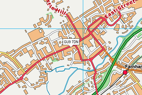 GU9 7DN map - OS VectorMap District (Ordnance Survey)