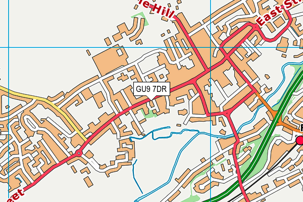 GU9 7DR map - OS VectorMap District (Ordnance Survey)