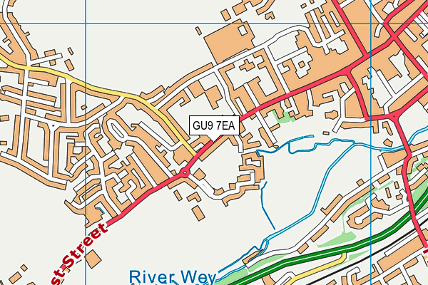 GU9 7EA map - OS VectorMap District (Ordnance Survey)
