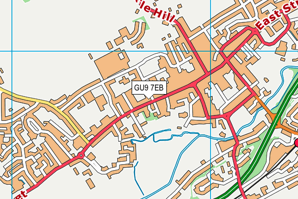 GU9 7EB map - OS VectorMap District (Ordnance Survey)