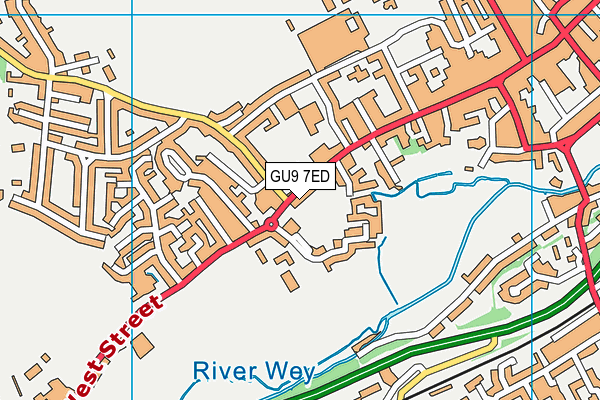 GU9 7ED map - OS VectorMap District (Ordnance Survey)