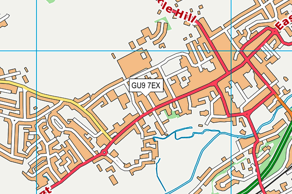 GU9 7EX map - OS VectorMap District (Ordnance Survey)