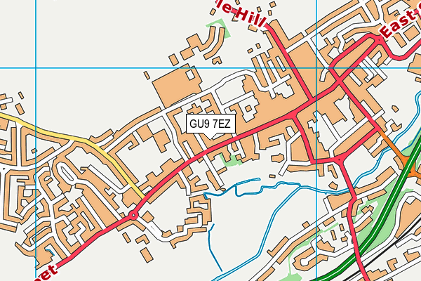GU9 7EZ map - OS VectorMap District (Ordnance Survey)