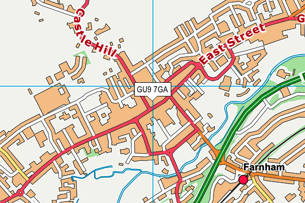 GU9 7GA map - OS VectorMap District (Ordnance Survey)