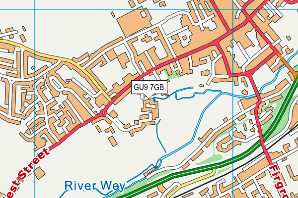 GU9 7GB map - OS VectorMap District (Ordnance Survey)