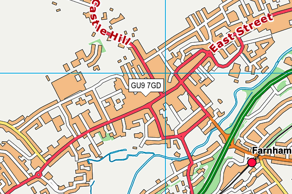 GU9 7GD map - OS VectorMap District (Ordnance Survey)