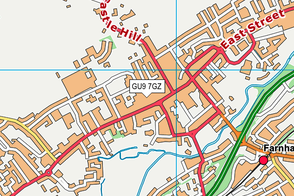 GU9 7GZ map - OS VectorMap District (Ordnance Survey)