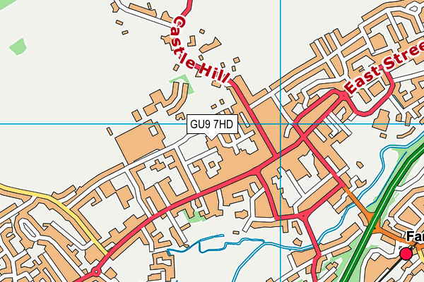 GU9 7HD map - OS VectorMap District (Ordnance Survey)