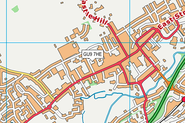 GU9 7HE map - OS VectorMap District (Ordnance Survey)
