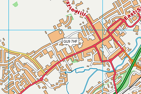 GU9 7HF map - OS VectorMap District (Ordnance Survey)