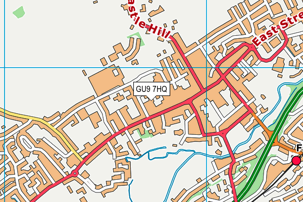 GU9 7HQ map - OS VectorMap District (Ordnance Survey)
