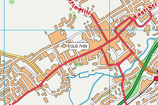 GU9 7HW map - OS VectorMap District (Ordnance Survey)
