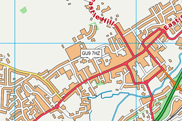 GU9 7HZ map - OS VectorMap District (Ordnance Survey)