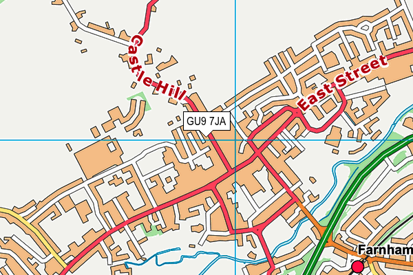 GU9 7JA map - OS VectorMap District (Ordnance Survey)